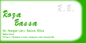roza bassa business card